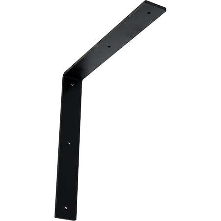 Ekena Millwork Hamilton Steel Bracket, Powder Coated Black 2"W x 14"D x 14"H BKTM02X14X14HAPBL
